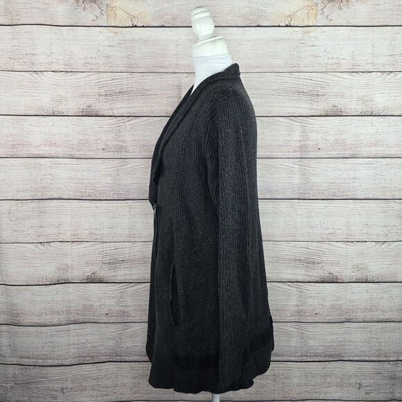 Athleta Knit Grey Sentinel Thermolite Merino Wool Blend Heavyweight Sweater Med - Picture 2 of 8